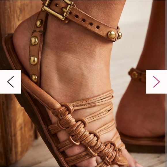 Strappy Sandals A.S. 98 tan leather gladiator style size 40 - Picture 7 of 7